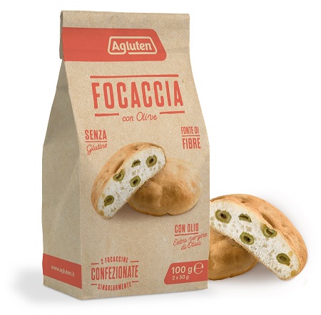AGLUTEN FOCACCIA OLIVE 2 PEZZI DA 50 G - Farmacia De Pasquale