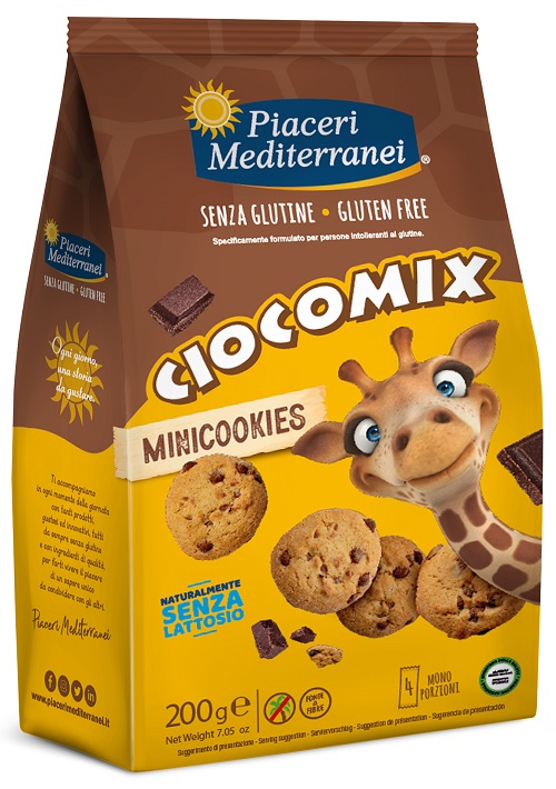PIACERI MEDITERRANEI CIOCOMIX MINI COOKIES 4 MONOPORZIONI DA 50 G - Farmacia De Pasquale