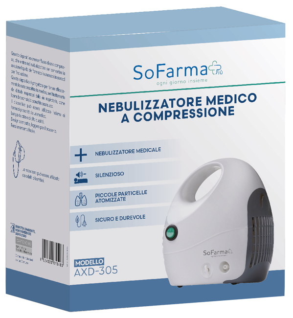 NEBULIZZATORE MEDICO A COMPRESSIONE SOFARMAPIU' - Farmacia De Pasquale