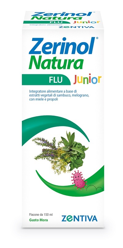 ZERINOL NATURA FLU JUNIOR SCIROPPO 150 ML - Farmacia De Pasquale