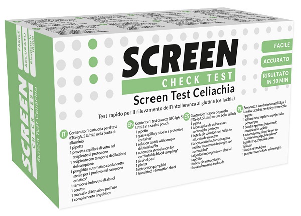 SCREEN TEST RAPIDO SCREEN TEST CELIACHIA PER RILEVAZIONE INTOLLERANZA GLUTINE 1 PEZZO - Farmacia De Pasquale