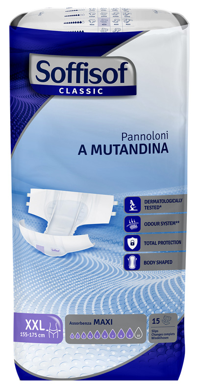 PANNOLINO MUTANDINA MAXI XXL CLASSIC SOFFISOF 15 PEZZI - Farmacia De Pasquale