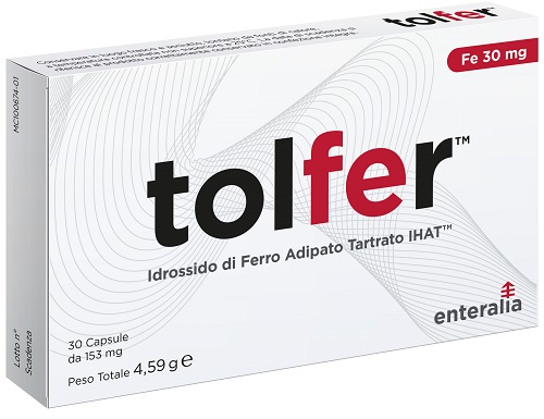 TOLFER IHAT IDROSSIDO FERRO ADIPATO TARTRATO NANO 30 CAPSULE - Farmacia De Pasquale