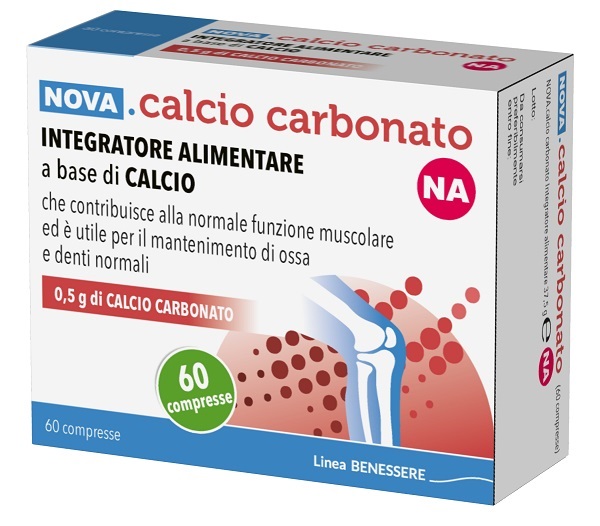NOVA CALCIO CARBONATO NA 0,5G 60 COMPRESSE - Farmacia De Pasquale
