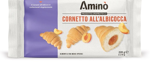 AMINO' CORNETTO ALBICOCCA 4 PEZZI DA 55 G - Farmacia De Pasquale