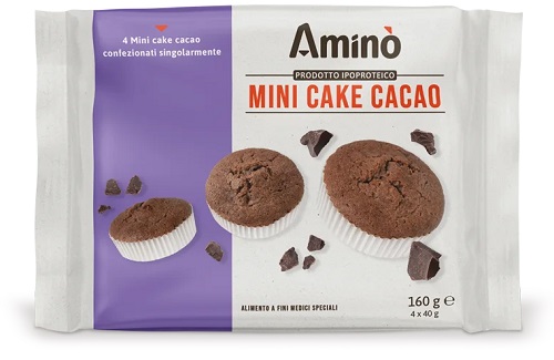 AMINO' MINI CAKE CACAO 4 PEZZI DA 40 G - Farmacia De Pasquale