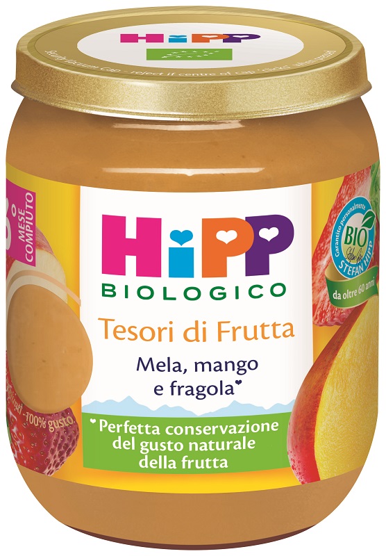 HIPP TESORI FRUTTA MELA MANGO FRAGOLA 160 G - Farmacia De Pasquale