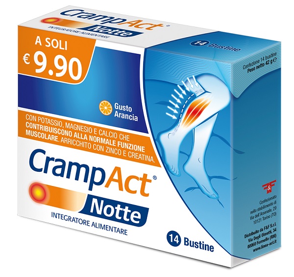 CRAMPACT NOTTE 14 BUSTINE GUSTO ARANCIA CON EDULCORANTE - Farmacia De Pasquale