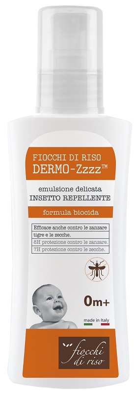 FIOCCHI DI RISO DERMO ZZZZ EMULSIONE DELICATA REPELLENTE 0 MESI + 100 ML - Farmacia De Pasquale