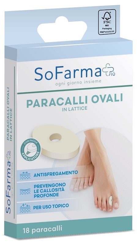 CEROTTO PARACALLO OVALE 2,8 X 1, 8 CM 18 PEZZI SOFARMAPIU' - Farmacia De Pasquale