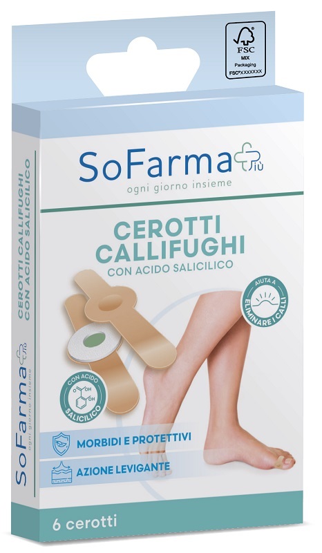 CEROTTO PARACALLO CALLIFUGO 7X1,2 CM FARMAPIU' 6 PEZZI - Farmacia De Pasquale