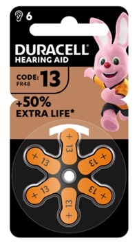 DURACELL EASY TAB 13 ARANCIO BATTERIA PER APPARECCHIO ACUSTICO 6 PEZZI - Farmacia De Pasquale