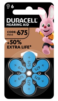 DURACELL EASY TAB 675 BLU BATTERIA PER APPARECCHIO ACUSTICO 6 PEZZI - Farmacia De Pasquale