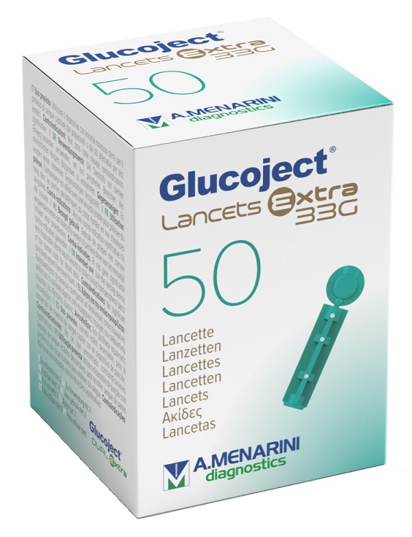 LANCETTA PUNGIDITO GLUCOJECT EXTRA GAUGE 33 50 PEZZI - Farmacia De Pasquale