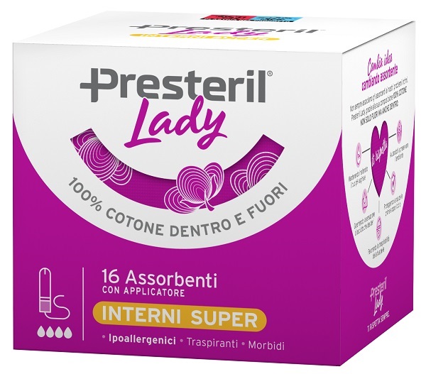 LADY PRESTERIL  ASSORBENTE INTERNO COMPACT SUPER PLUS 16 PEZZI - Farmacia De Pasquale