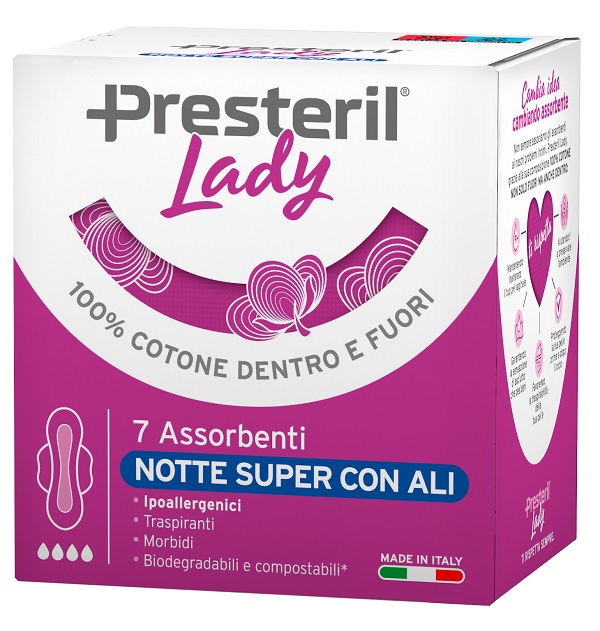 PRESTERIL LADY ASSORBENTI NOTTE SUPER ALI 7 PEZZI - Farmacia De Pasquale