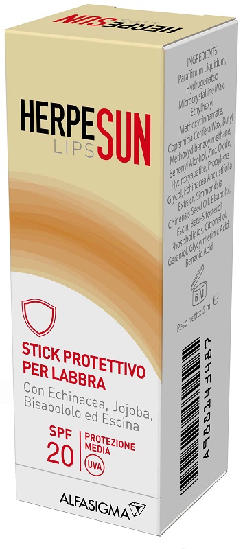 HERPESUN LIP STICK LABBRA SPF 20 5 ML - Farmacia De Pasquale
