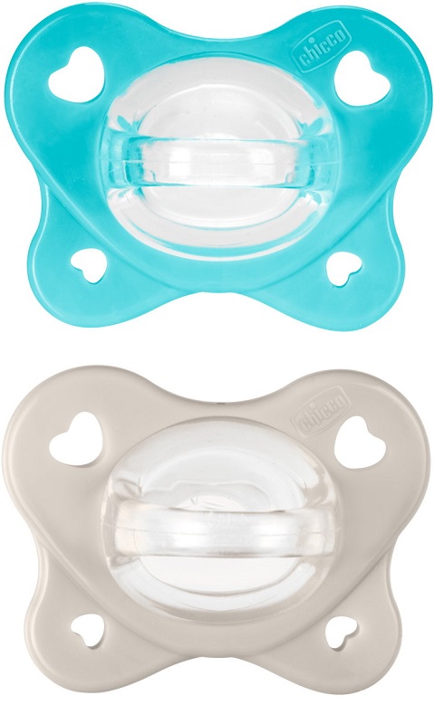 CHICCO DUAL SOFT SUCCHIETTO AZZURRO 6-16 MESI 2 PEZZI - Farmacia De Pasquale