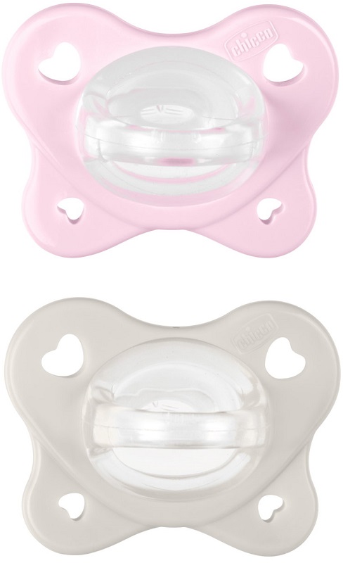 CHICCO DUAL SOFT SUCCHIETTO ROSA 2-6 MESI 2 PEZZI - Farmacia De Pasquale
