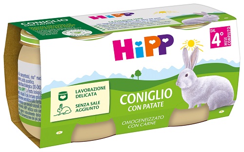 HIPP OMOGENEIZZATO CONIGLIO CON PATATE 2 PEZZI DA 80 G - Farmacia De Pasquale