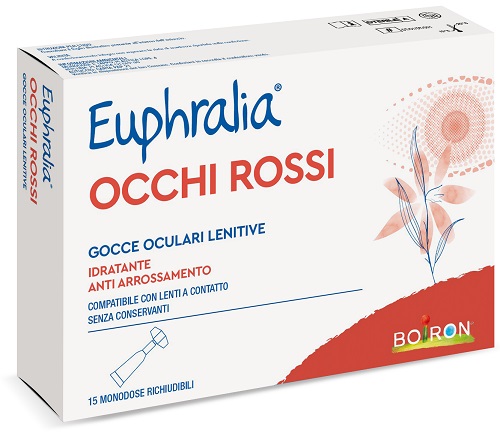GOCCE OCULARI LENITIVE EUPHRALIA OCCHI ROSSI 15 FLACONCINI MONODOSE 0,5 ML - Farmacia De Pasquale