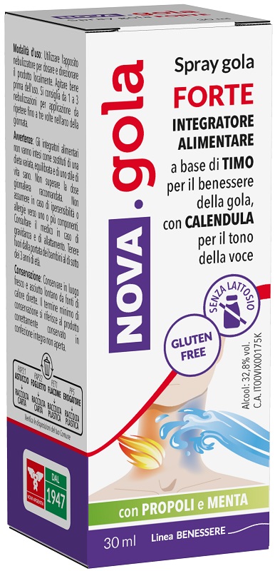 NOVA GOLA SPRAY FORTE 30 ML - Farmacia De Pasquale