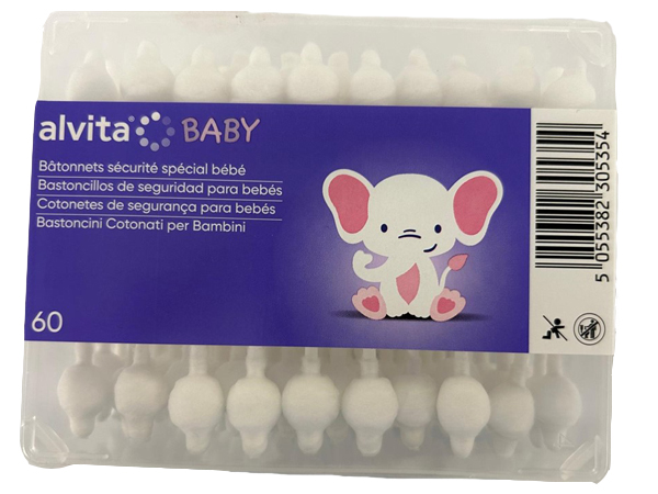 ALVITA BABY BASTONCINI COTONATI 60 PEZZI - Farmacia De Pasquale