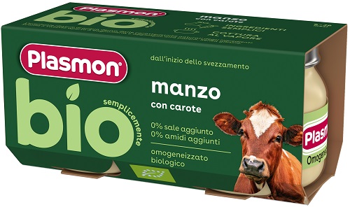 PLASMON BIO OMOGENEIZZATO MANZO CON CAROTE 2 PEZZI - Farmacia De Pasquale