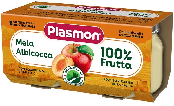 PLASMON OMOGENEIZZATO MELA ALBICOCCA 160 G - Farmacia De Pasquale