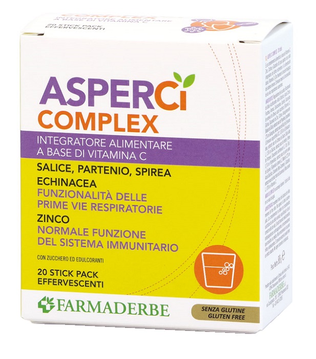 ASPER CI COMPLEX 20 STICK PACK EFFERVESCENTI 4,4 G - Farmacia De Pasquale