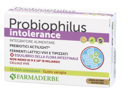 PROBIOPHILUS INTOLLERANCE 12 STICK PACK - Farmacia De Pasquale