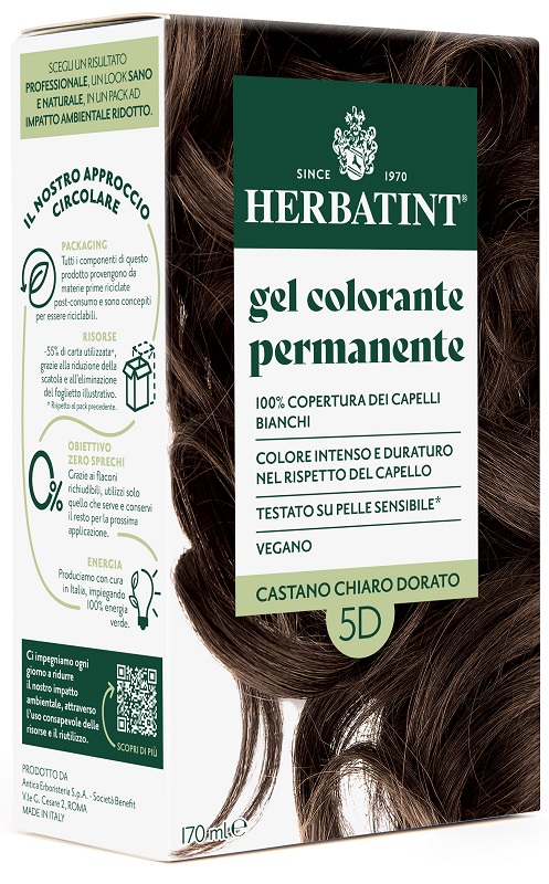 HERBATINT 5D CASTANO CHIARO DORATO 170 ML - Farmacia De Pasquale