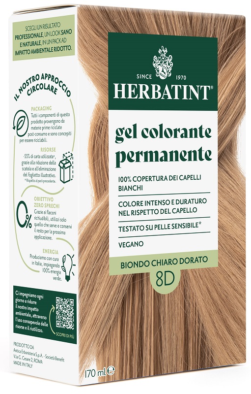 HERBATINT 8D BIONDO CHIARO DORATO 170 ML - Farmacia De Pasquale