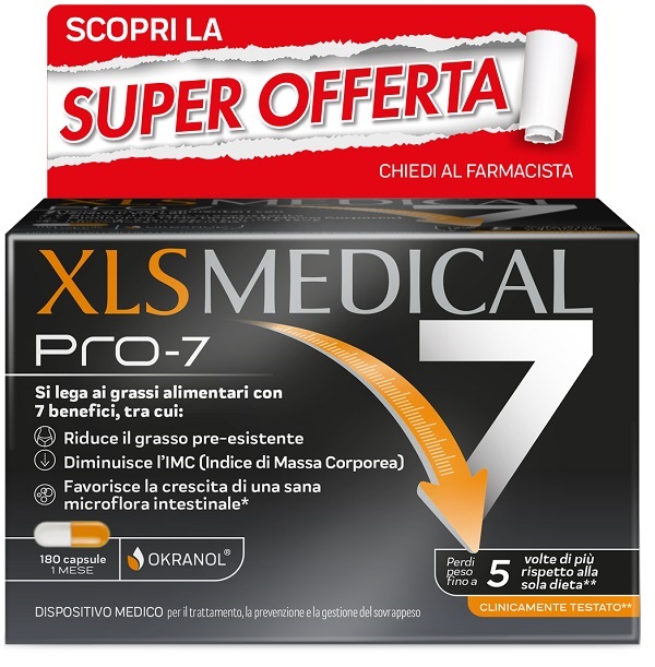 XLS MEDICAL PRO-7 180 CAPSULE TAGLIO PREZZO - Farmacia De Pasquale