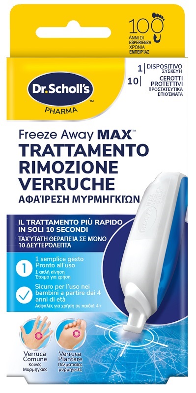 TRATTAMENTO RIMOZIONE VERRUCHE SCHOLL FREEZE AWAY MAX - Farmacia De Pasquale