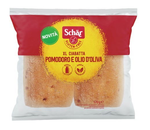 SCHAR XL CIABATTA POMODORI E OLIO D'OLIVA 2 PEZZI X 85 G - Farmacia De Pasquale