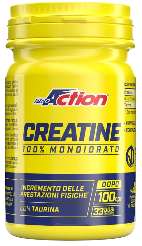 PROACTION CREATINE 100 COMPRESSE SENZA GLUTINE SENZA LATTOSIO - Farmacia De Pasquale