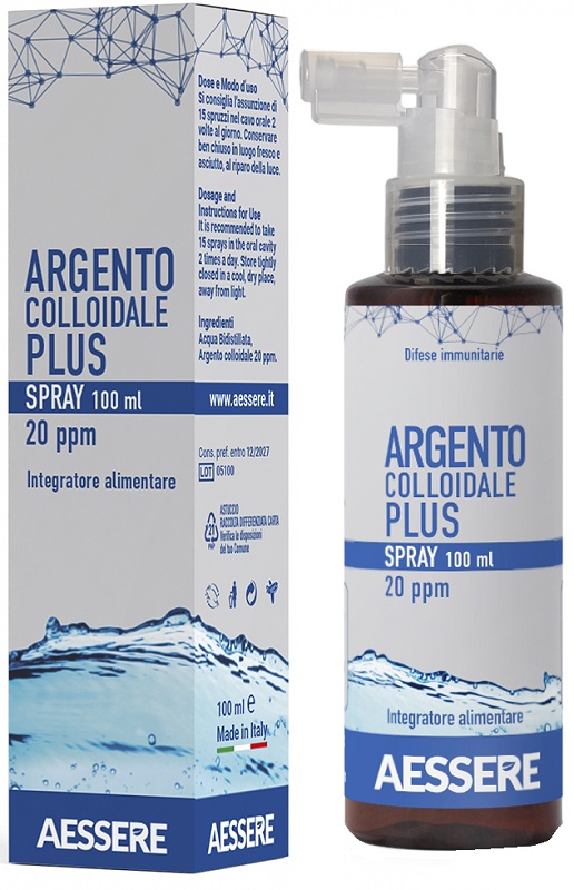 ARGENTO COLLOIDALE PLUS 20PPM SPRAY 100 ML - Farmacia De Pasquale