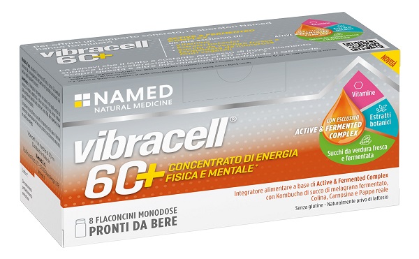 VIBRACELL 60+ 8 FLACONCINI 15 ML SENZA GLUTINE NATURALMENTE PRIVO DI LATTOSIO - Farmacia De Pasquale