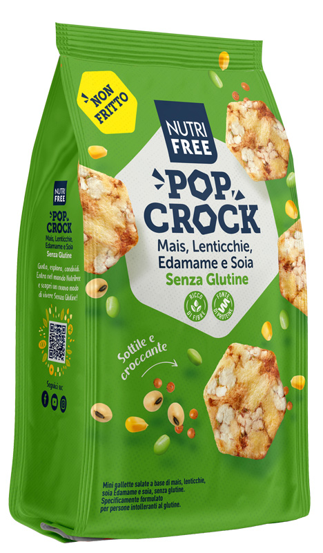 NUTRIFREE POP CROCK MAIS LENTICCHIE E EDAMAME E SOIA 60 G - Farmacia De Pasquale
