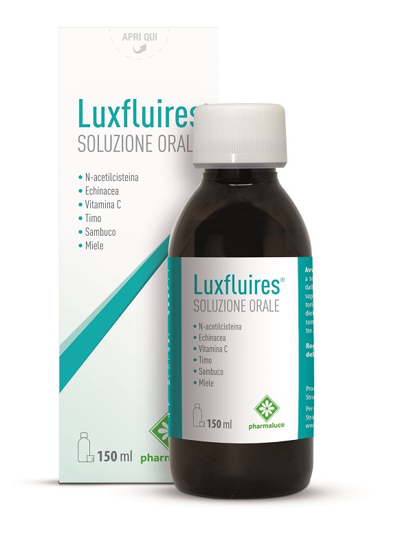 LUXFLUIRES SOLUZIONE ORALE 150 ML SENZA GLUTINE NATURALMENTE PRIVO DI LATTOSIO - Farmacia De Pasquale