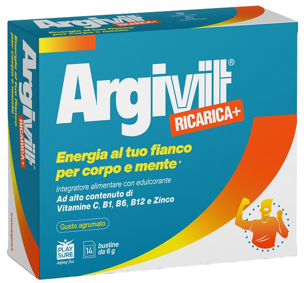 ARGIVIT RICARICA+ 14 BUSTINE DA 6 G GUSTO AGRUMATO CON EDULCORANTE SENZA GLUTINE SENZA LATTOSIO - Farmacia De Pasquale