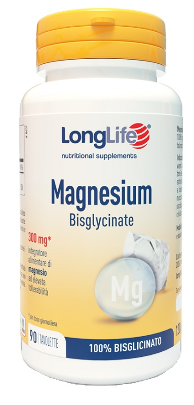 LONGLIFE MAGNESIUM BISGLYCINATE 90 TAVOLETTE SENZA GLUTINE - Farmacia De Pasquale