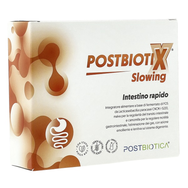 POSTBIOTIX SLOWING 14 BUSTINE DA 3 G CON EDULCORANTE SENZA GLUTINE NATURALMENTE PRIVO DI LATTOSIO - Farmacia De Pasquale