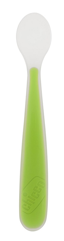 CHICCO SOFTLY SPOON CUCCHIAIO MORBIDO IN SILICONE VERDE 6M+ - Farmacia De Pasquale