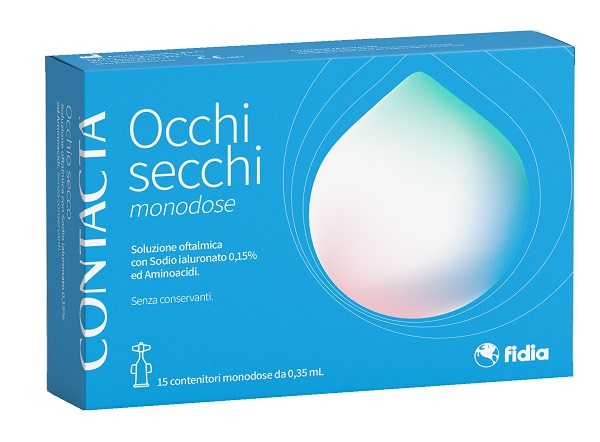 CONTACTA OCCHI SECCHI MONODOSE 15 CONTENITORI MONODOSE DA 0,35 ML - Farmacia De Pasquale