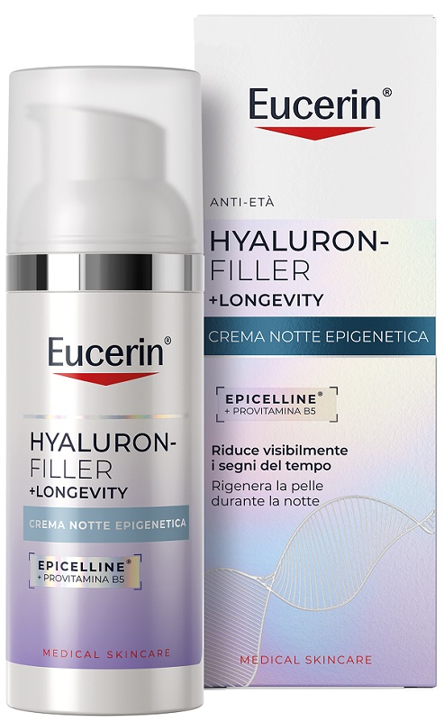 EUCERIN HYALURON FILLER +LONGEVITY CREMA NOTTE EPIGENETICA 50 ML - Farmacia De Pasquale