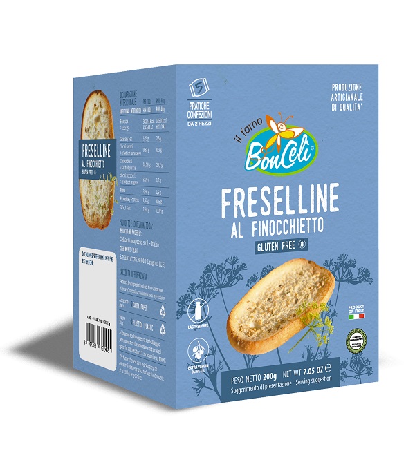 BONCELI' IL FORNO FRESELLINE FINOCCHIETTO 200 G SENZA LATTOSIO - Farmacia De Pasquale