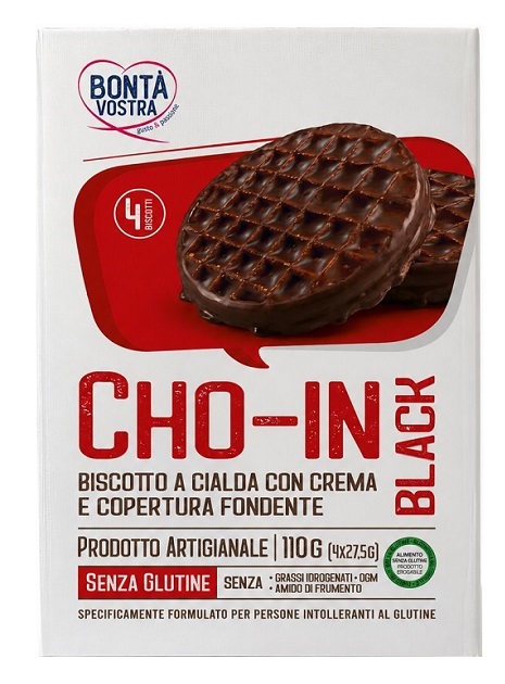 BONTA' VOSTRA CHO-IN BLACK BISCOTTO A CIALDA 4 PEZZI 27,5 G - Farmacia De Pasquale