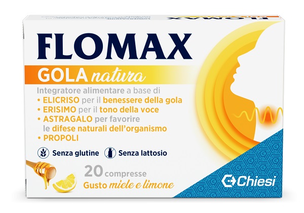 FLOMAX GOLA NATURA MIELE LIMONE 20 COMPRESSE CON EDULCORANTI SENZA GLUTINE E LATTOSIO - Farmacia De Pasquale